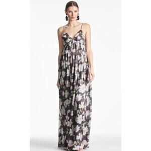 SACHIN + BABI Dress Size 4 Evening Gown NEW Jessica Black Floral Ebony Garden